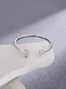 ESBERRY 1 Bạc Đơn Giản Đính Đá Cubic Zirconia Có Thể Điều Chỉnh Cưới Ban Nhạc Trang Sức Hợp Thời Trang Quà Tặng Cho Nữ Cho Bé Gái Cho Nữ Cưới cô dâu Bộ Trang Sức Viễn Chí Bảo - Bạc - Xem 6