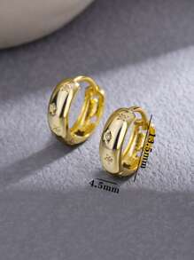 ESBERRY 一对独特的星形耳环，女士S925纯银黄色优雅首饰，适合日常佩戴，是馈赠佳品。 - 金黃色 - 查看 6