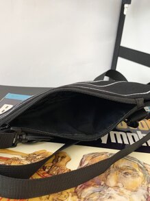 Paper Plane Design Novelty Bag - Black and White - View 4