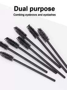 Glamlash 50 件一次性黑色睫毛延长刷化妆刷睫毛膏棒涂抹器卷轴睫毛化妆刷 - 黑色 - 查看 2