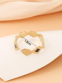 1 chiếc nhẫn trang trí hình kim cương thời trang cho phụ nữ để trang trí hàng ngày - Vàng - Xem 3