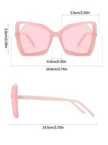 Gafas de sol de ojo de gato - Rosa Pálido - Ver 4