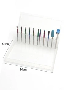 指甲鑽頭套裝，11入組用於指甲鑽E銼刀指甲鑽頭，用於丙烯酸凝膠指甲鑽頭美甲修腳去除工具，用於丙烯酸指甲凝膠快速去除沙龍家庭指甲護理用品 - 彩色 - 查看 4