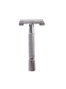 1pc Men Adjustable Manual Beard Razor Without Blade,Double Edge Safety Razor, Reusable Travel Essentials Women Razor,Fathers Day Gifts,Easy to Clean - Silver - View 3