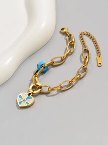 Rhinestone trang trí vòng tay quyến rũ trái tim - Nhiều màu - Xem 2