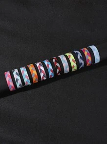 12 cái/bộ Vòng tay khối màu - Nhiều màu - Xem 1