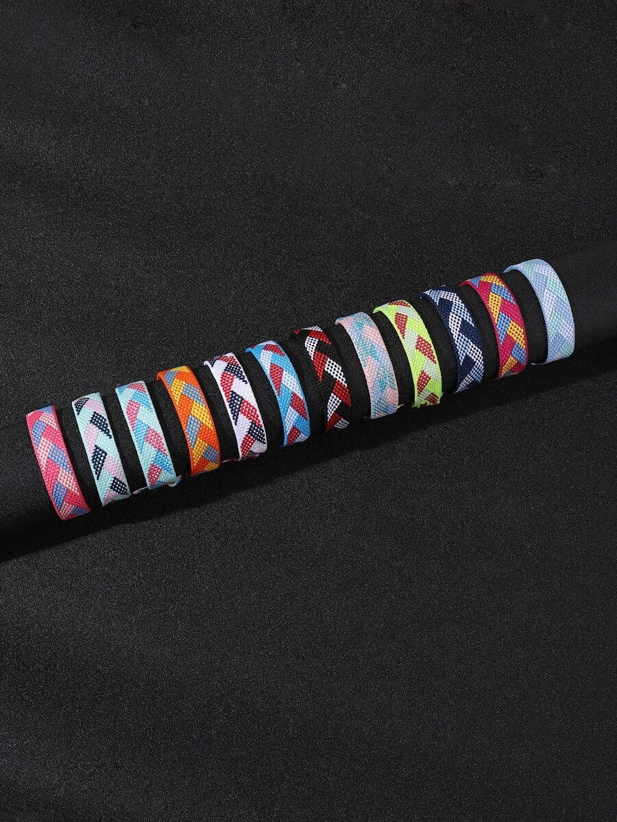 12 cái/bộ Vòng tay khối màu - Nhiều màu - Xem 1