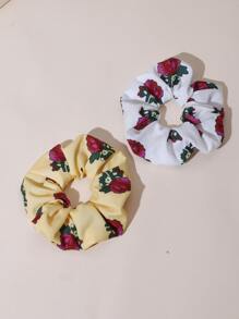 2入組印花大腸髮圈 - 彩色 - 查看 1