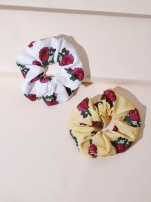 2入組印花大腸髮圈 - 彩色 - 查看 2