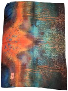 圖案印花圍巾 - 鏽棕色 - 查看 5