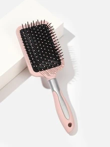 Lược chải tóc bằng nhựa gỡ rối, lướt qua các lọn tóc rối một cách dễ dàng, lược chải tóc bằng nhựa, sấy khô và duỗi thẳng, lược chải tóc hình vuông lớn, dành cho tóc dày/xoăn/mỏng/dài/ngắn Sấy khô ướt cho mọi loại tóc, dành cho nữ - Màu Hồng baby - Xem 1
