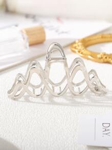 Minimalist Hair Claw - Silver - View 2