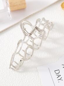 Minimalist Hair Claw - Silver - View 3