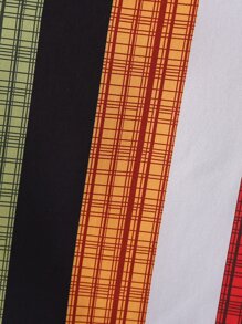 Boys Block Striped Print Shirt Without Tee - Multicolor - View 3