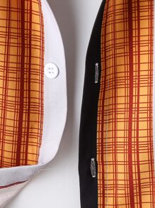 Boys Block Striped Print Shirt Without Tee - Multicolor - View 4