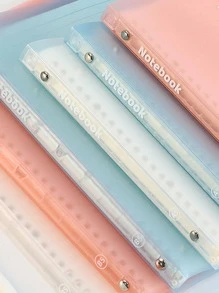 1 件裝霧面 Pp 封面軟殼活頁內襯筆記本適合學生和商務會議 - 白色 - 查看 7