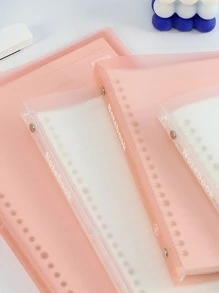 1 件裝霧面 Pp 封面軟殼活頁內襯筆記本適合學生和商務會議 - 白色 - 查看 6