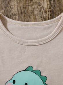 Camiseta Gráfica Para Niñas En Edad Intermedia - Caqui - Ver 3