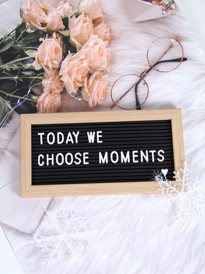 1set Decorative Object, Contain 124pcs Letter & Symbol, Plastic DIY Art Decoration For Home Decor Best Gifts Birthday Graduation