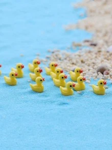 15pcs/Set Mini Duck Decoration, Cute Decorative Object For Home Decor Best Gifts Birthday - Yellow - View 1