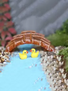 15pcs/Set Mini Duck Decoration, Cute Decorative Object For Home Decor Best Gifts Birthday - Yellow - View 5