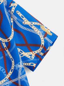 SHEIN Boys Chain Print Shirt - Multicolor - View 4