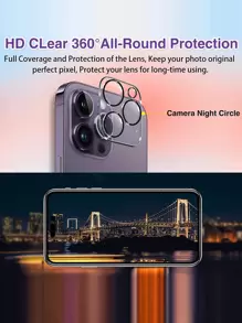 3 Miếng Dán Cường Lực & 3 Miếng Dán Ống Kính Tương Thích Với iPhone 15/15Pro/15Plus/15Promax - Trong sáng - Xem 6