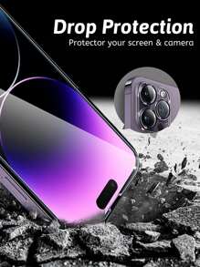 3 Miếng Dán Cường Lực & 3 Miếng Dán Ống Kính Tương Thích Với iPhone 15/15Pro/15Plus/15Promax - Trong sáng - Xem 7