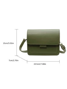 Mini Minimalist Flap Square Bag - Green - View 3