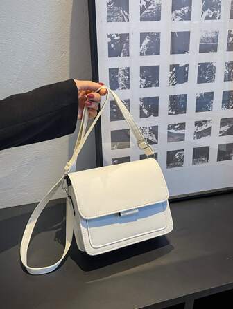 輕便商務休閒迷你簡約翻蓋方形包適合青少年女孩女大學生、菜鳥和白領，非常適合辦公室、大學、工作、商務、通勤、戶外、旅行、郊遊