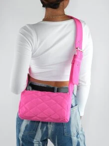 Túi Crossbody Nữ - Màu Hồng Tươi - Xem 4