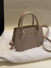 Túi đeo chéo Nữ màu trơn Có thể điều chỉnh được Đôi tay cầm Đúng mốt - Màu Khaki - Xem 1