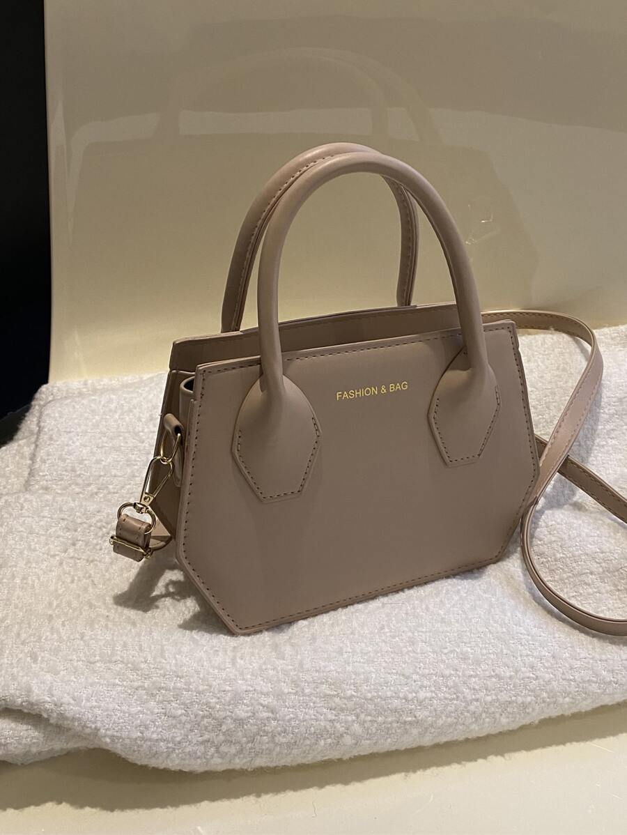 Túi đeo chéo Nữ màu trơn Có thể điều chỉnh được Đôi tay cầm Đúng mốt - Màu Khaki - Xem 1