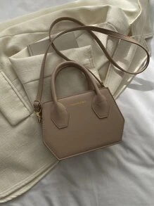 Túi đeo chéo Nữ màu trơn Có thể điều chỉnh được Đôi tay cầm Đúng mốt - Màu Khaki - Xem 2