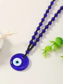 1 款玉锁吊坠项链，眼形设计吊坠项链，适合女士日常佩戴，邪眼