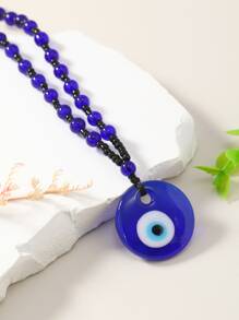 1 款玉锁吊坠项链，眼形设计吊坠项链，适合女士日常佩戴，邪眼