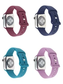 4-Pack Thời trang đa năng, thoáng khí, thoải mái, thể thao ngoài trời, Dây đeo Apple Watch thông minh bằng silicon tiện lợi, dành cho Apple Watch 38/40/41/42/44/45/49mm Apple Watch Ultra/SE/8/7/6/5/4/3/2/1 - Nhiều màu - Xem 2