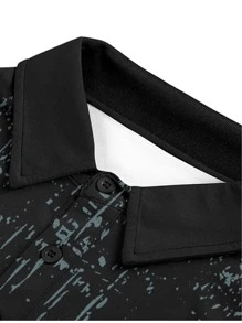 男士圖案印花POLO衫 - 彩色 - 查看 3