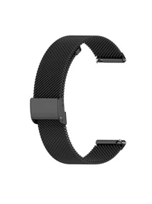 米蘭金屬網帶磁扣相容於三星/華為/小米/amazfit 智慧手錶錶帶(僅限錶帶) - 黑色 - 查看 2