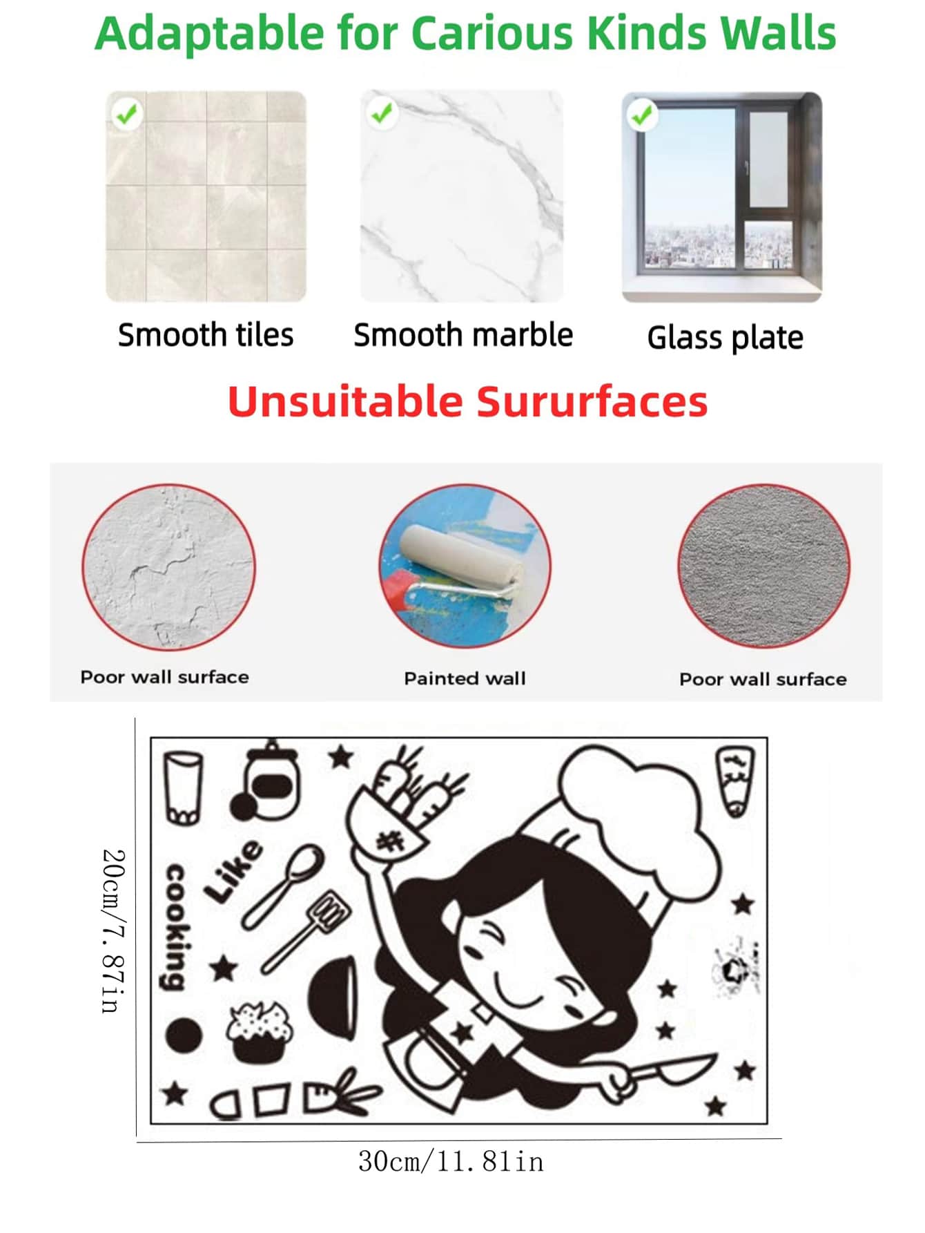 1pc Kitchen Wall Sticker, Kitchen Cabinet Door Wall Decal Removable Wall Mural Kitchen Home Decor,Stickers,Wall Decal, Vinyl Decal For Home Decorations,Spring Decoration Items Refresh Your Home,Rama Decoration Stickers Gifts Birthday Graduation Kitchen Decor