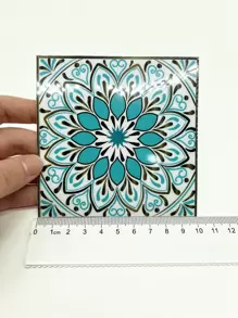 10pcs Mandala Pattern Wall Tile Paper, Peel And Stick Tile For Home Decor, Renovation Stickers Peel Wall Panels, Wall Paper, Wallpapers, Spring Decoration Items Refresh Your Home, Rama Decoration Stickers - Multicolor - View 6