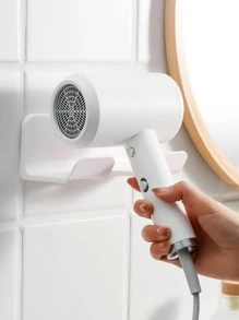 1入組塑料吹風機支架浴室免打孔頭髮護理工具架