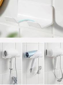 1入組塑料吹風機支架浴室免打孔頭髮護理工具架