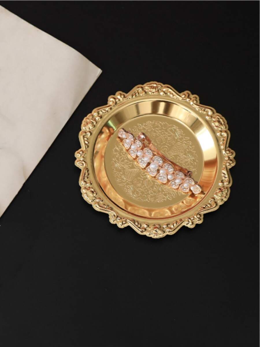 1入組鋁合金首飾托盤歐式家居首飾托盤