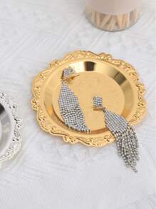 1入組鋁合金首飾托盤歐式家居首飾托盤