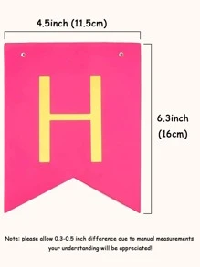 13入組/套紙拉旗生日派對用字母圖形掛旗