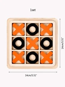 1套木製棋盤遊戲現代家用棋盤遊戲 - 橘色 - 查看 3