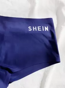 5入組字母圖案平角褲 - 彩色 - 查看 5