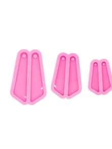 1入組矽膠模具幾何設計DIY矽膠模具 - 粉色 - 查看 5