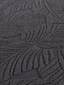 1pc Leaf Jacquard Stretchy Sofa Seat Cushion Cover, Modern Polyester Stretchy Sofa Cushion Cover For Home - Dark Grey - View 5